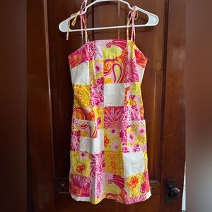 Vintage Lilly Pulitzer patchwork mini dress